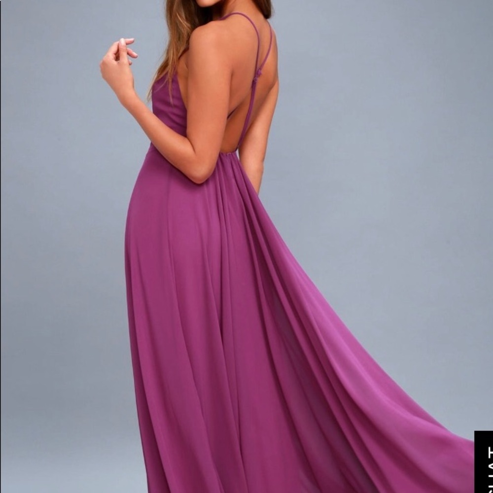 Magenta maxi dress